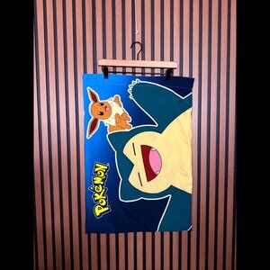 Pokemon Pillow Cover Snorlax Eevee Pikachu Print Standard Size 20" x 29"